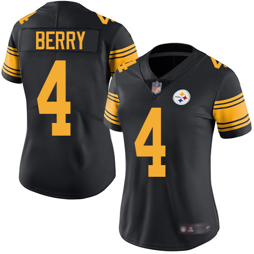 Women Pittsburgh Steelers Football 4 Limited Black Jordan Berry Rush Vapor Untouchable Nike NFL Jersey